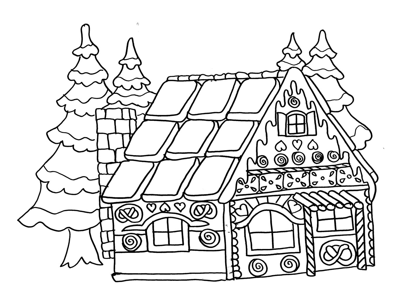 Coloring page: House (Buildings and Architecture) #64674 - Free Printable Coloring Pages