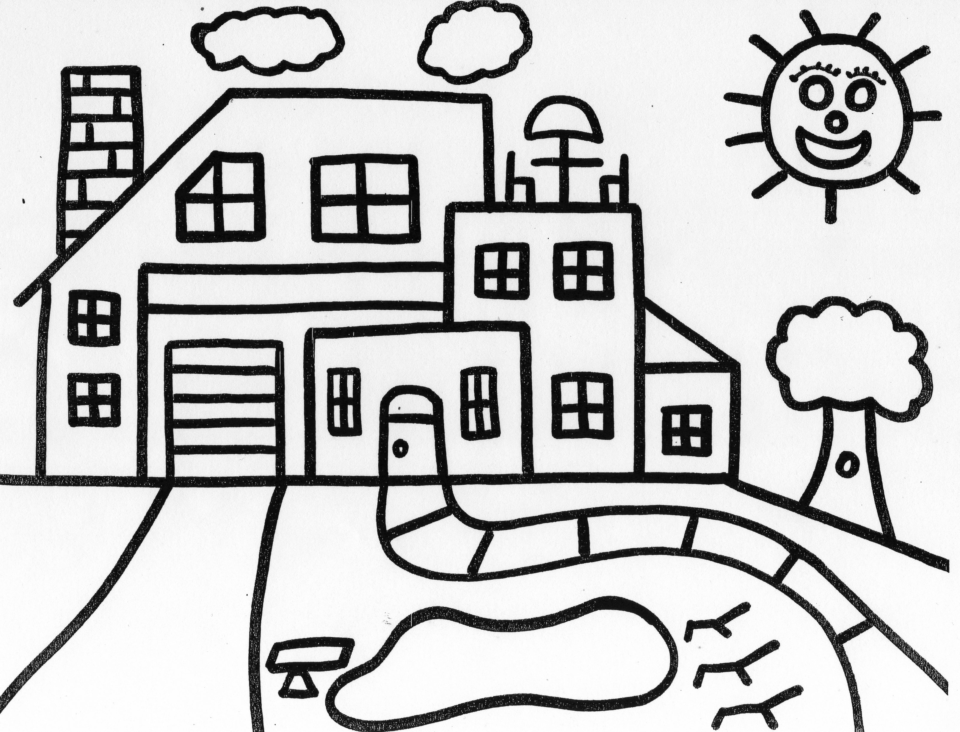 Drawing House #64675 (Buildings and Architecture) – Printable coloring