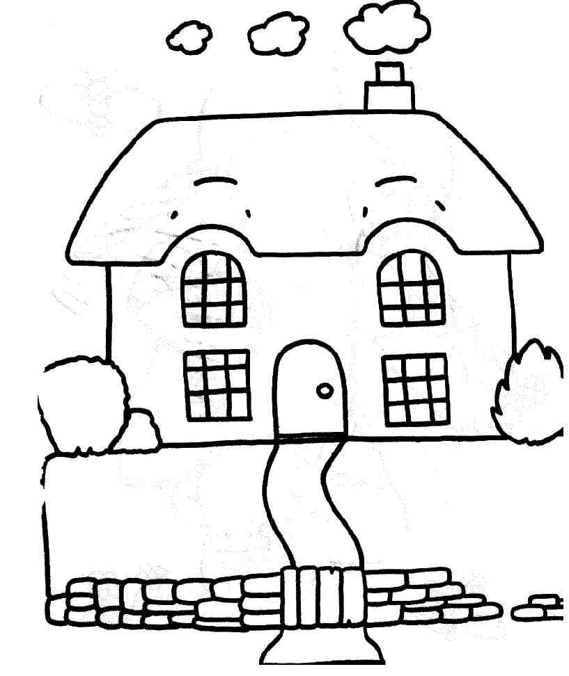 Coloring page: House (Buildings and Architecture) #64699 - Free Printable Coloring Pages
