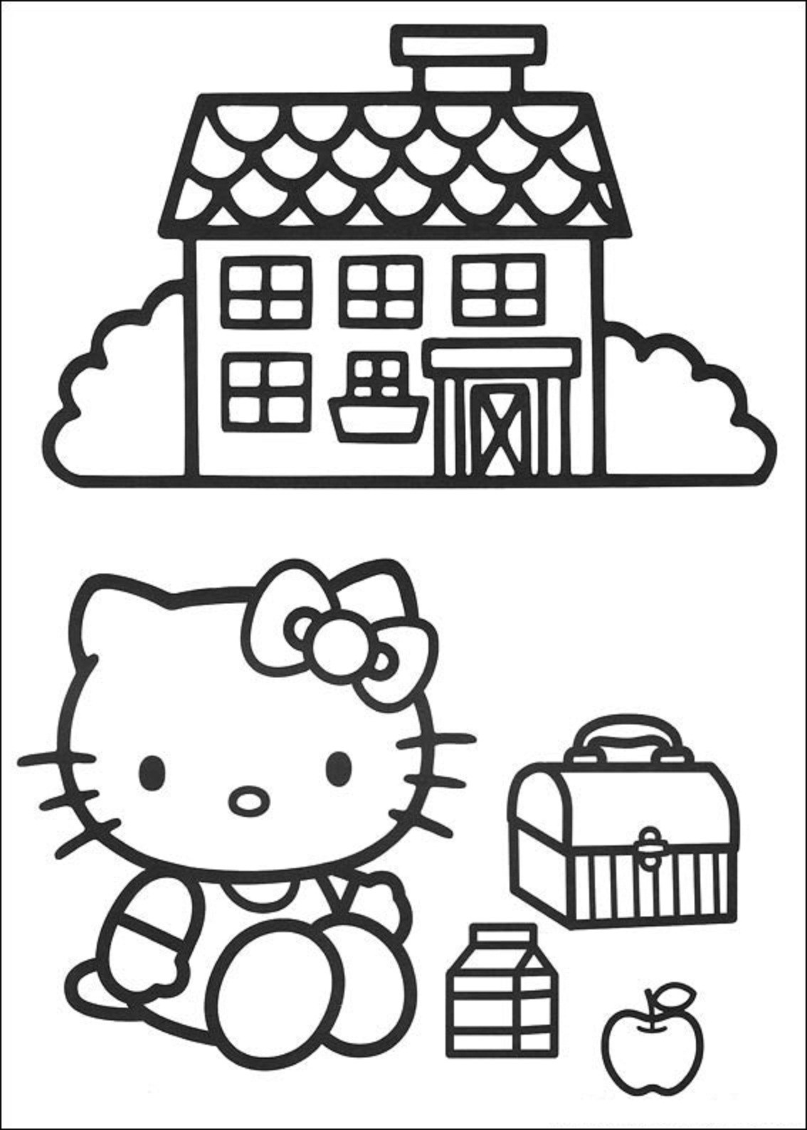 Coloring page: House (Buildings and Architecture) #64721 - Printable coloring pages