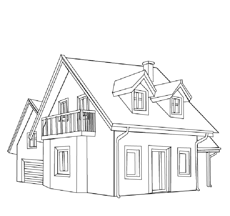Coloring page: House (Buildings and Architecture) #64732 - Free Printable Coloring Pages