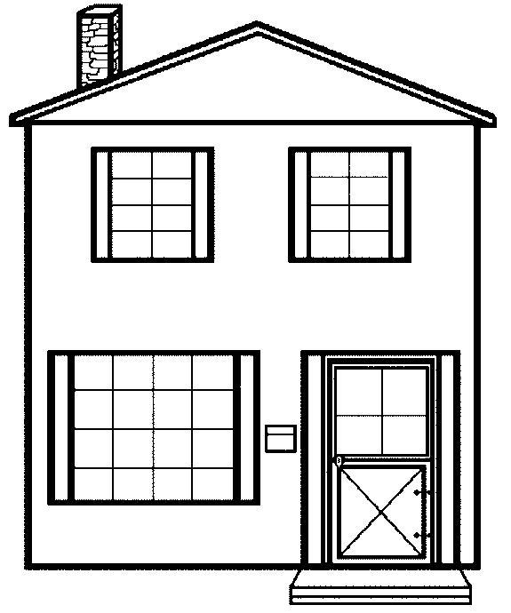 Drawing House #64734 (Buildings and Architecture) – Printable coloring