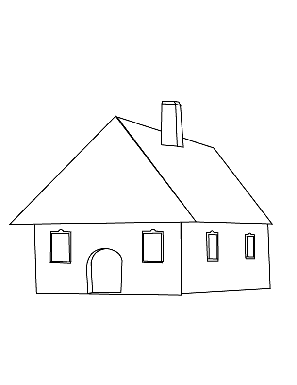Coloring page: House (Buildings and Architecture) #64741 - Printable coloring pages