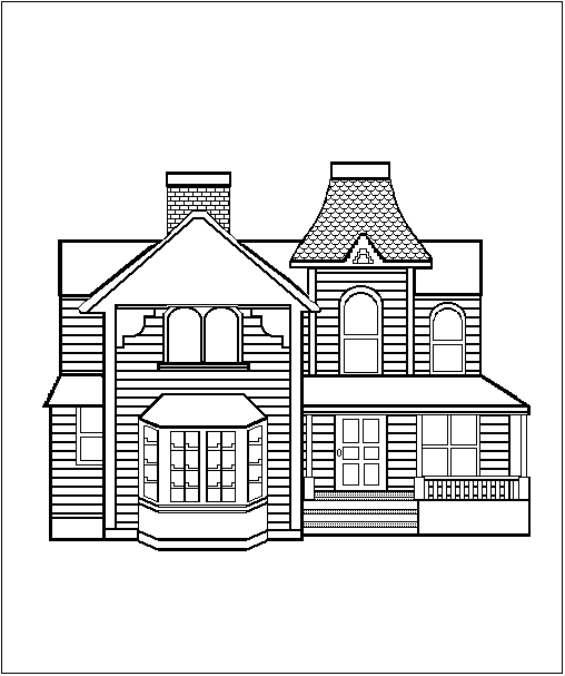 Coloring page: House (Buildings and Architecture) #64743 - Free Printable Coloring Pages
