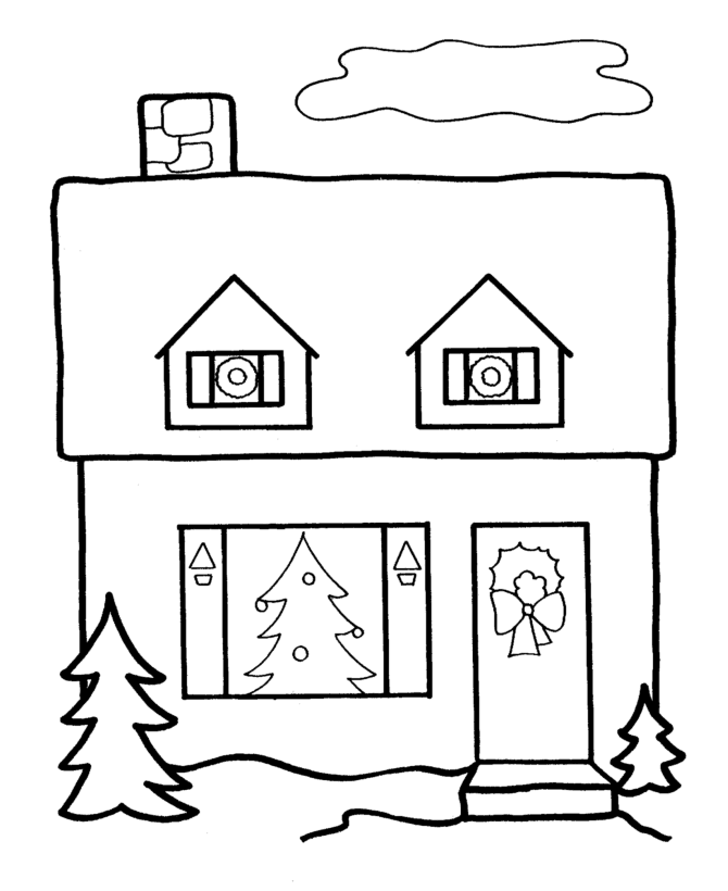 Coloring page: House (Buildings and Architecture) #64763 - Printable coloring pages