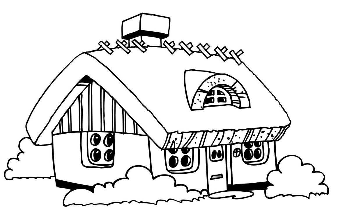 Coloring page: House (Buildings and Architecture) #64784 - Free Printable Coloring Pages