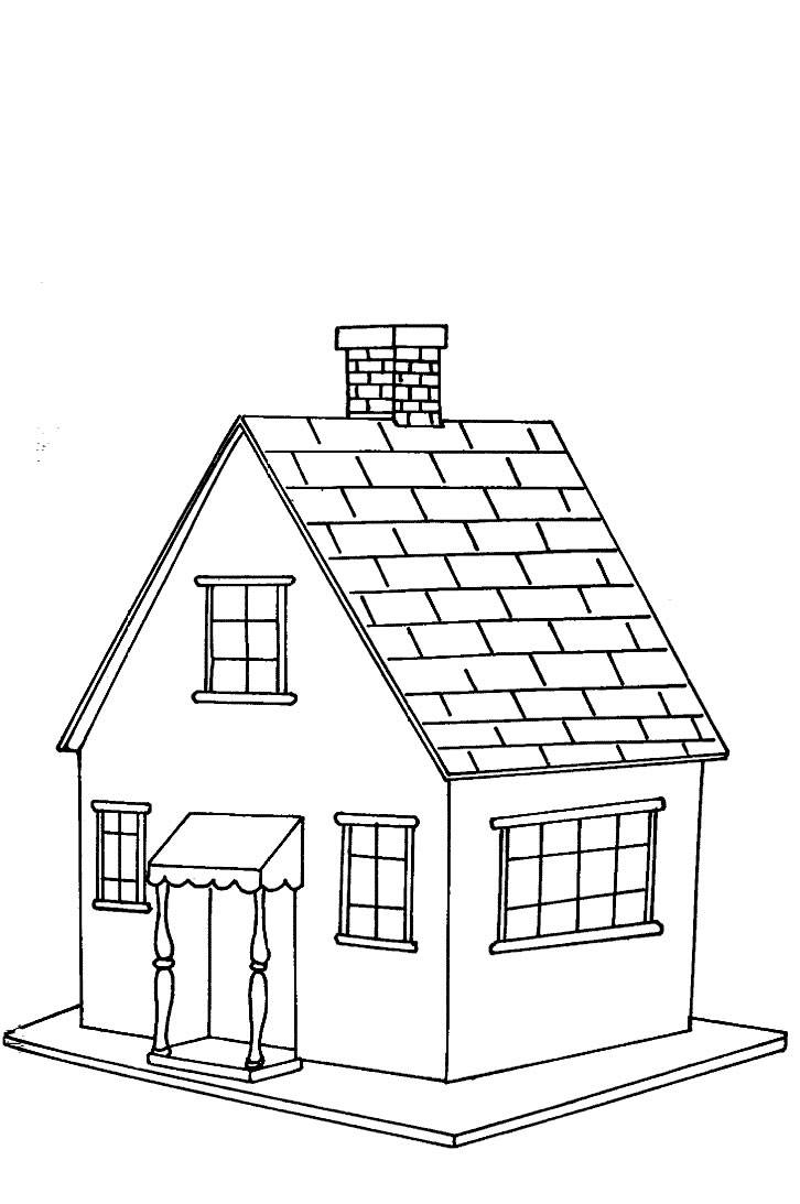 Coloring page: House (Buildings and Architecture) #64792 - Free Printable Coloring Pages