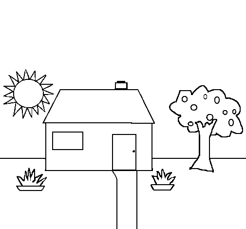 Coloring page: House (Buildings and Architecture) #64812 - Free Printable Coloring Pages