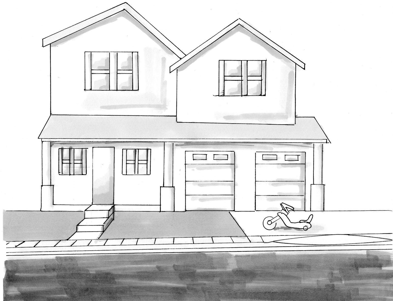 How to Draw a House Easy Step by Step - YouTube