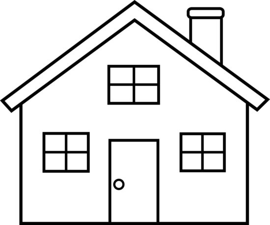Line Art Of A Little Hill House Free Clip Art Simple  Colouring Pictures  Of House HD Png Download  5705x40012296363  PngFind