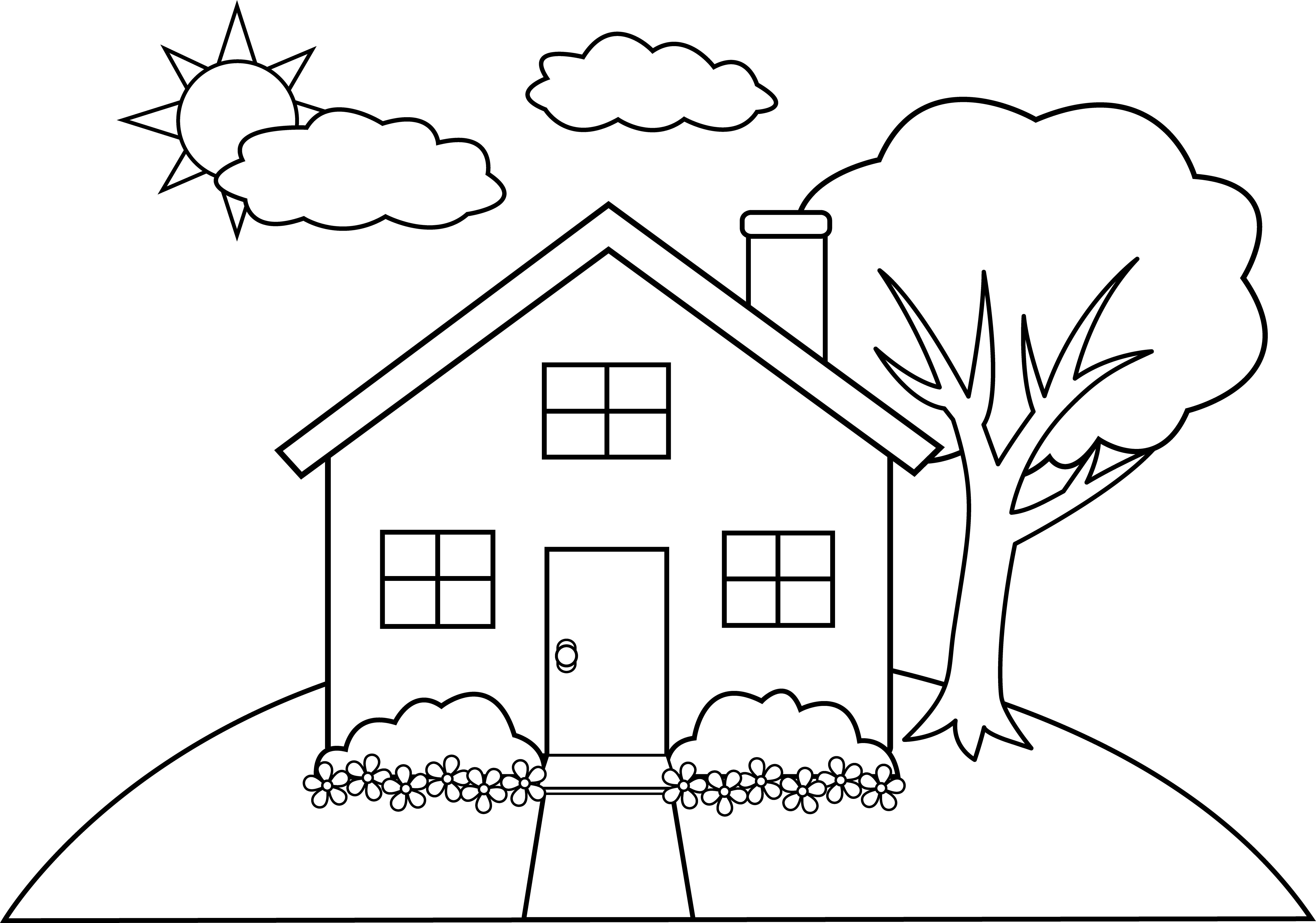 Coloring page: House (Buildings and Architecture) #66482 - Printable coloring pages
