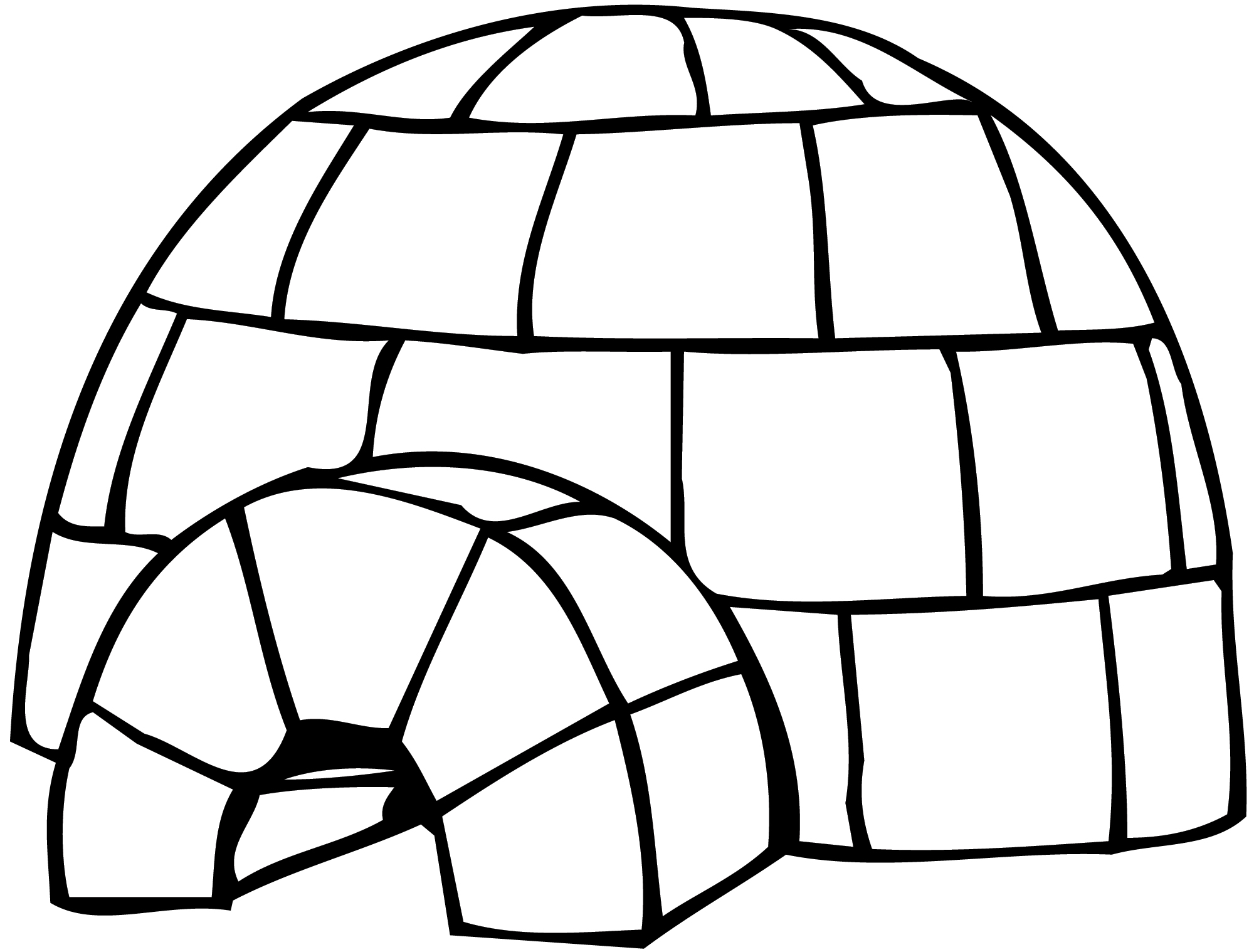 Coloring page: Igloo (Buildings and Architecture) #61607 - Printable coloring pages