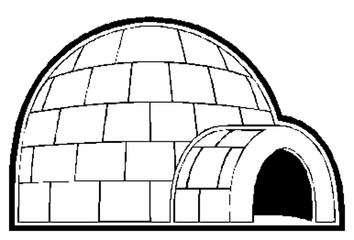 Coloring page: Igloo (Buildings and Architecture) #61608 - Free Printable Coloring Pages