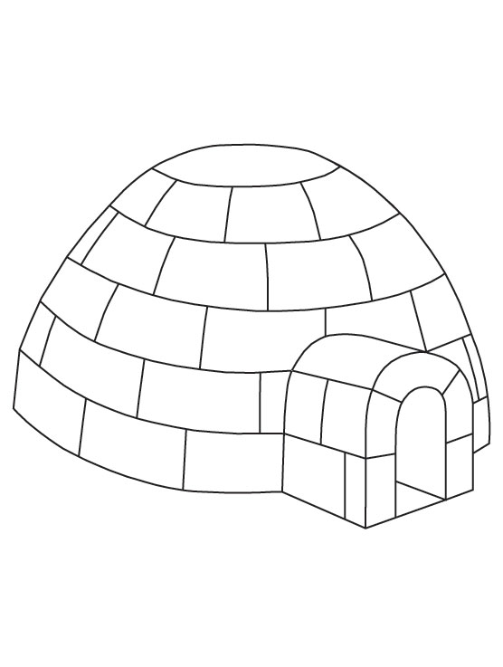 Coloring page: Igloo (Buildings and Architecture) #61609 - Printable coloring pages