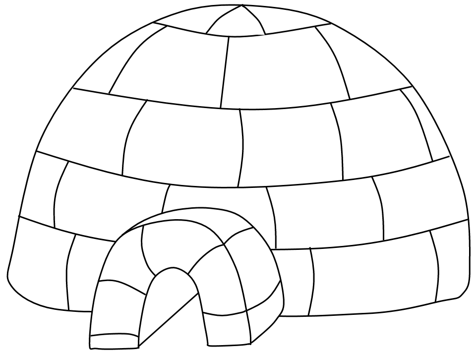 Coloring page: Igloo (Buildings and Architecture) #61620 - Printable coloring pages