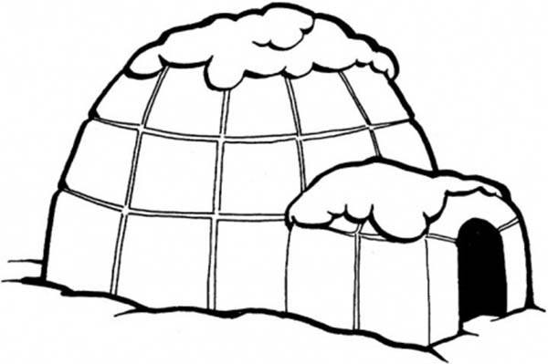 Drawings Igloo (Buildings and Architecture) – Printable coloring pages