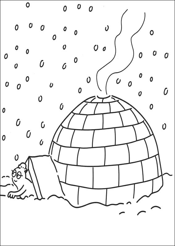 Coloring page: Igloo (Buildings and Architecture) #61627 - Printable coloring pages