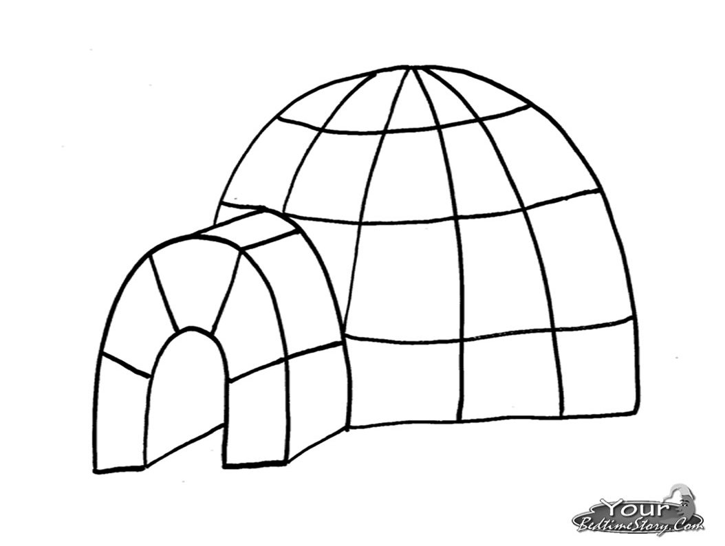 Coloring page for Igloo vector illustration. Kindergarten children Coloring  pages activity worksheet with cute Igloo cartoon. Igloo isolated on white  background for color books. 13106861 Vector Art at Vecteezy