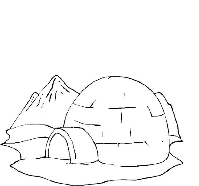 Coloring page: Igloo (Buildings and Architecture) #61653 - Printable coloring pages