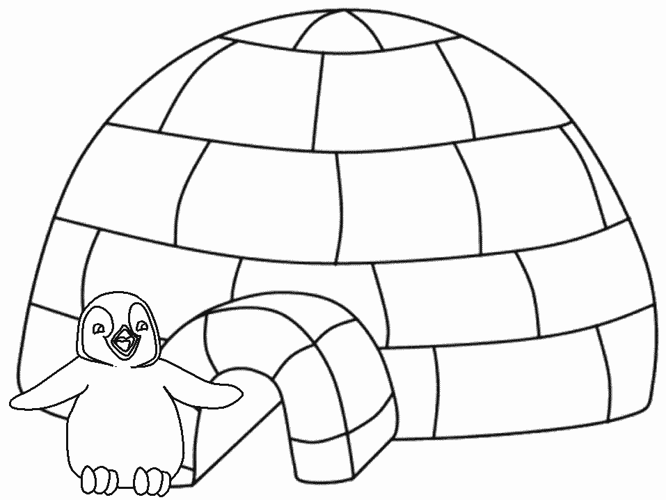 Coloring page: Igloo (Buildings and Architecture) #61656 - Printable coloring pages