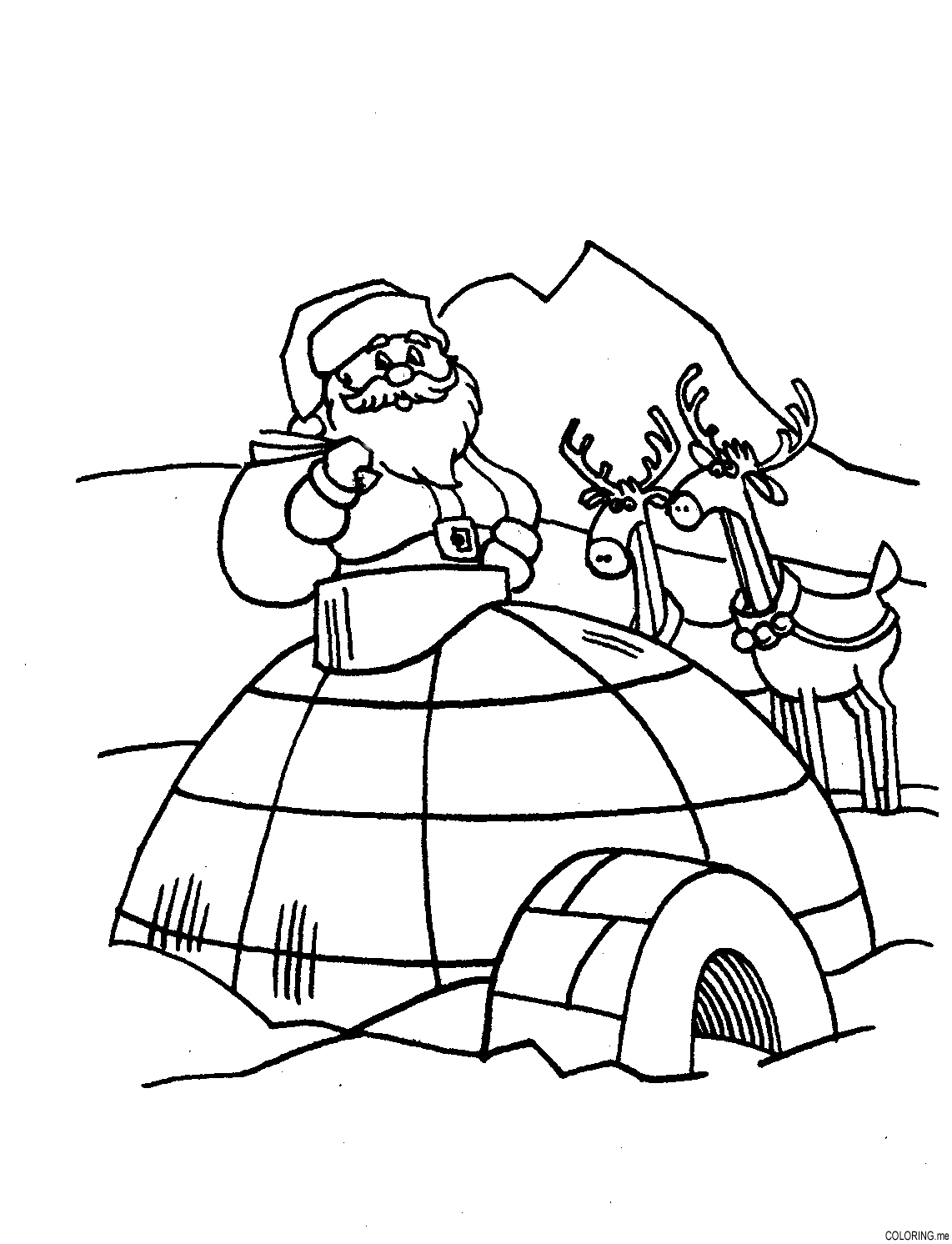 Coloring page: Igloo (Buildings and Architecture) #61659 - Free Printable Coloring Pages