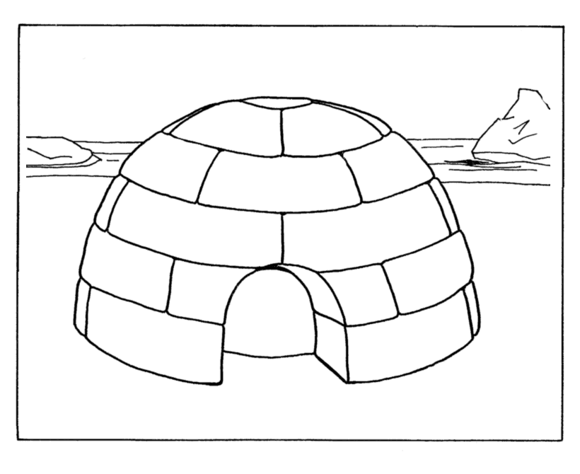 Coloring page: Igloo (Buildings and Architecture) #61674 - Free Printable Coloring Pages