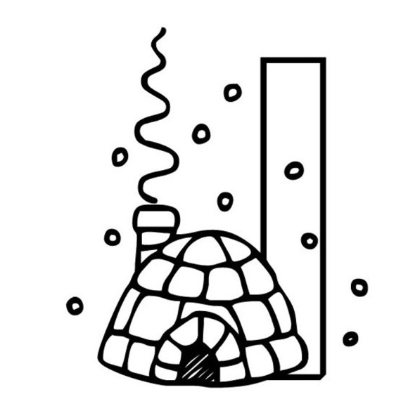 Coloring page: Igloo (Buildings and Architecture) #61675 - Free Printable Coloring Pages