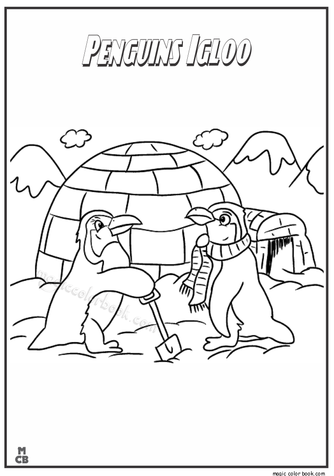 Coloring page: Igloo (Buildings and Architecture) #61677 - Printable coloring pages