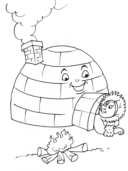 Coloring page: Igloo (Buildings and Architecture) #61684 - Free Printable Coloring Pages