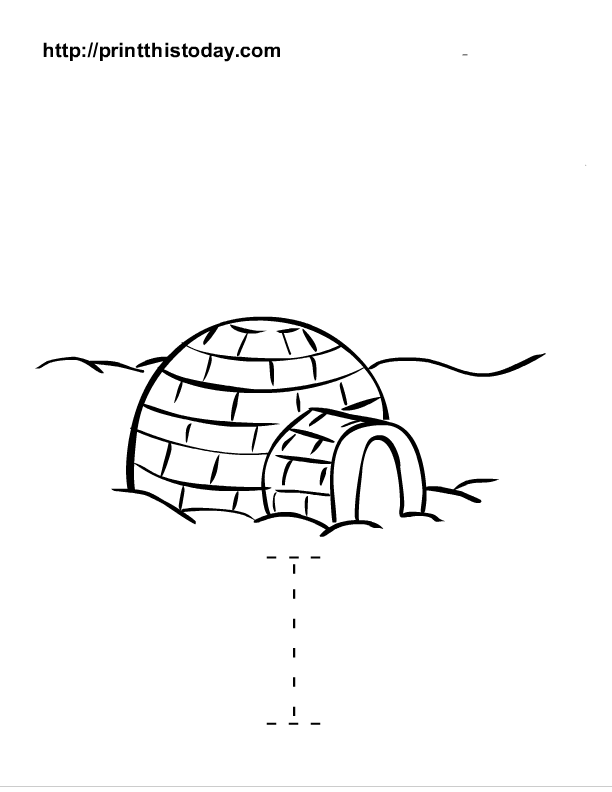 Coloring page: Igloo (Buildings and Architecture) #61696 - Printable coloring pages