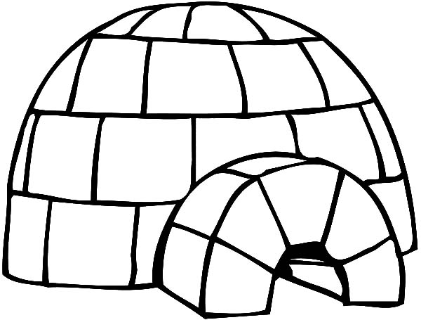 Coloring page: Igloo (Buildings and Architecture) #61724 - Free Printable Coloring Pages
