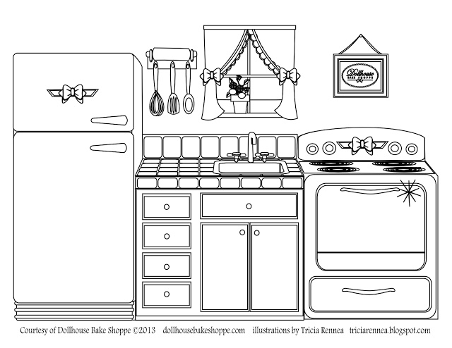Coloring page: Kitchen room (Buildings and Architecture) #63544 - Free Printable Coloring Pages