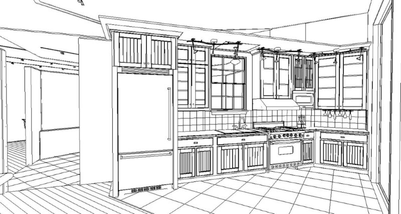 Coloring page: Kitchen room (Buildings and Architecture) #63552 - Free Printable Coloring Pages