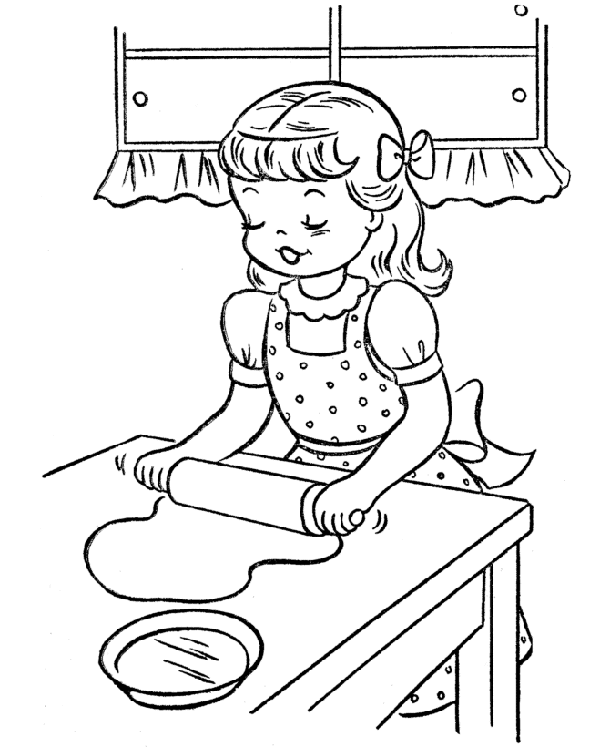 Coloring page: Kitchen room (Buildings and Architecture) #63587 - Free Printable Coloring Pages