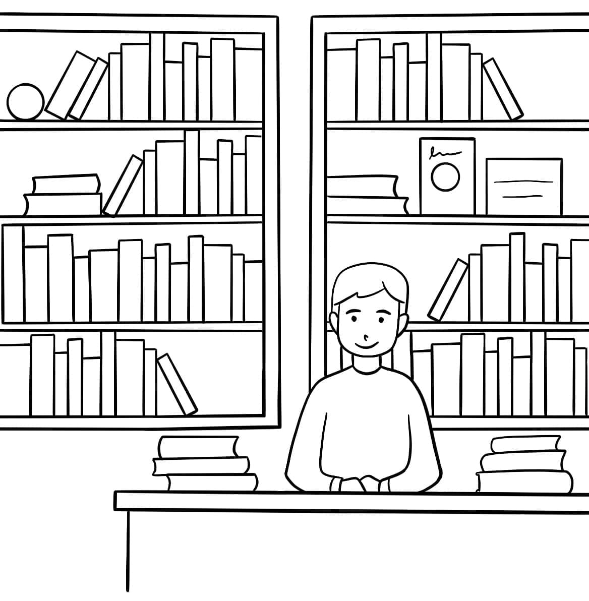 Free printable Library coloring page #191389 from Buildings and Architecture collection