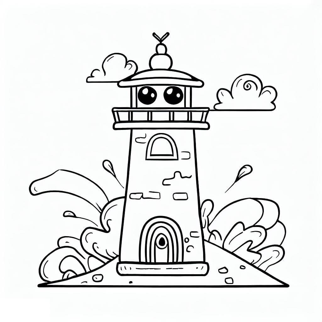 Free printable Lighthouse coloring page #188000 from Buildings and Architecture collection