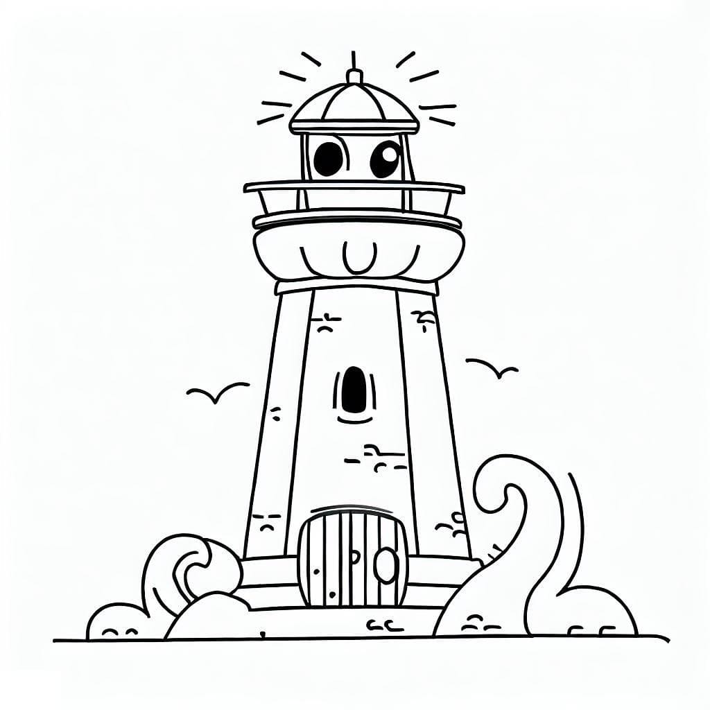 Free printable Lighthouse coloring page #188003 from Buildings and Architecture collection
