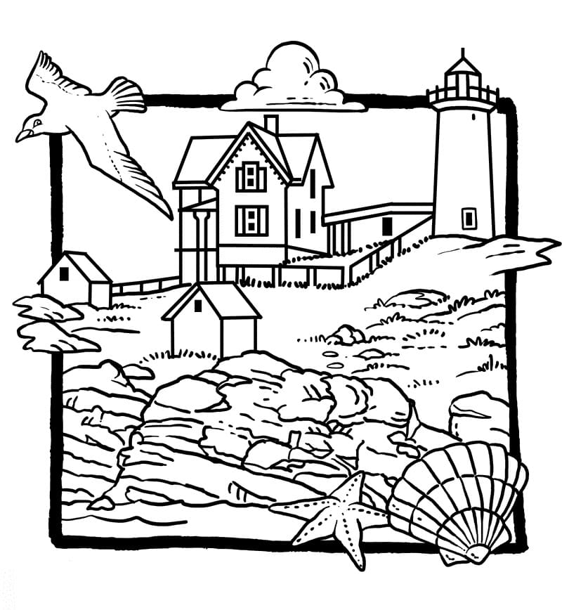 Free printable Lighthouse coloring page #188024 from Buildings and Architecture collection