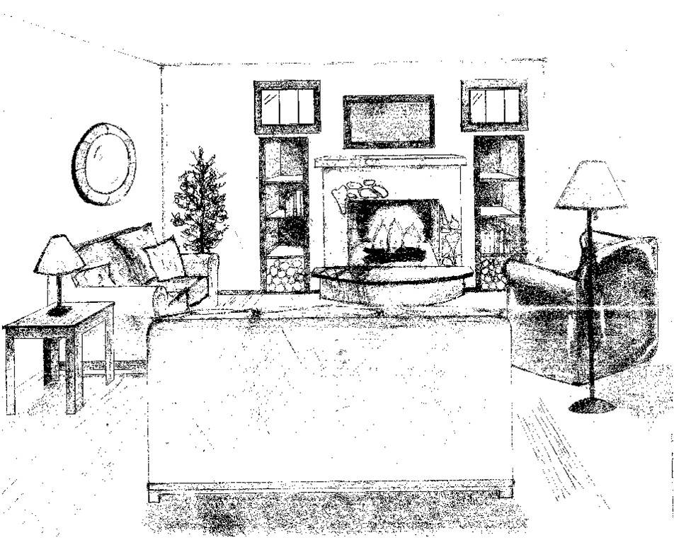 Coloring page: Living room (Buildings and Architecture) #66419 - Free Printable Coloring Pages