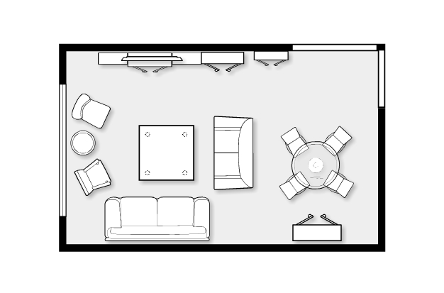 Coloring page: Living room (Buildings and Architecture) #66431 - Printable coloring pages