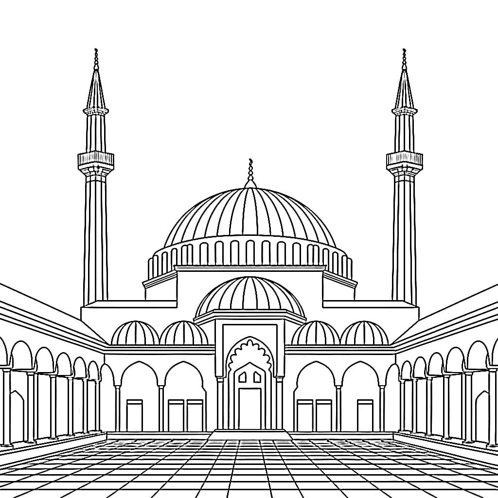 Free printable Mosque coloring page #218405 from Buildings and Architecture collection Free printable Mosque coloring page #218405 from Buildings and Architecture collection