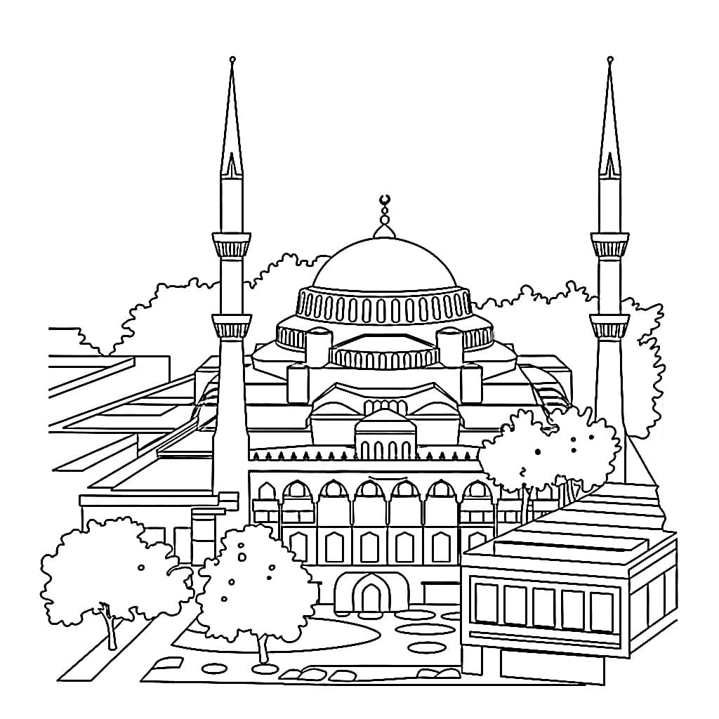 Free printable Mosque coloring page #218406 from Buildings and Architecture collection Free printable Mosque coloring page #218406 from Buildings and Architecture collection