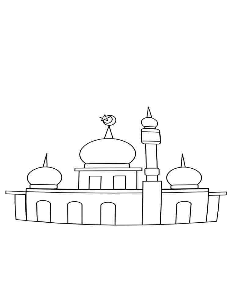Free printable Mosque coloring page #218416 from Buildings and Architecture collection