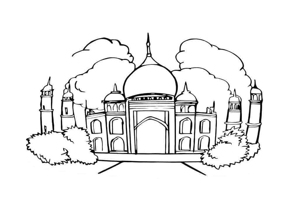 Free printable Mosque coloring page #218418 from Buildings and Architecture collection