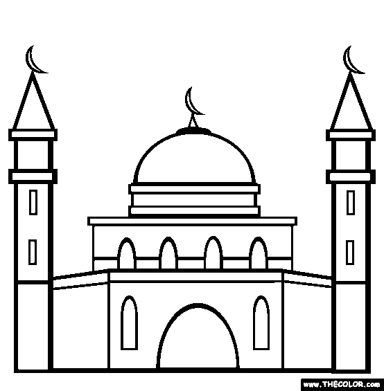 Coloring page: Mosque (Buildings and Architecture) #64510 - Free Printable Coloring Pages