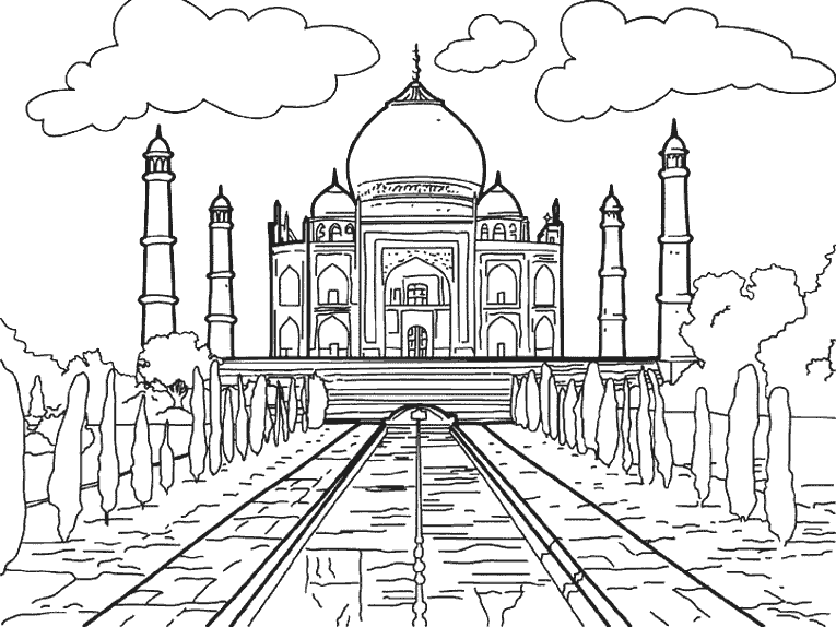 Coloring page: Mosque (Buildings and Architecture) #64530 - Free Printable Coloring Pages