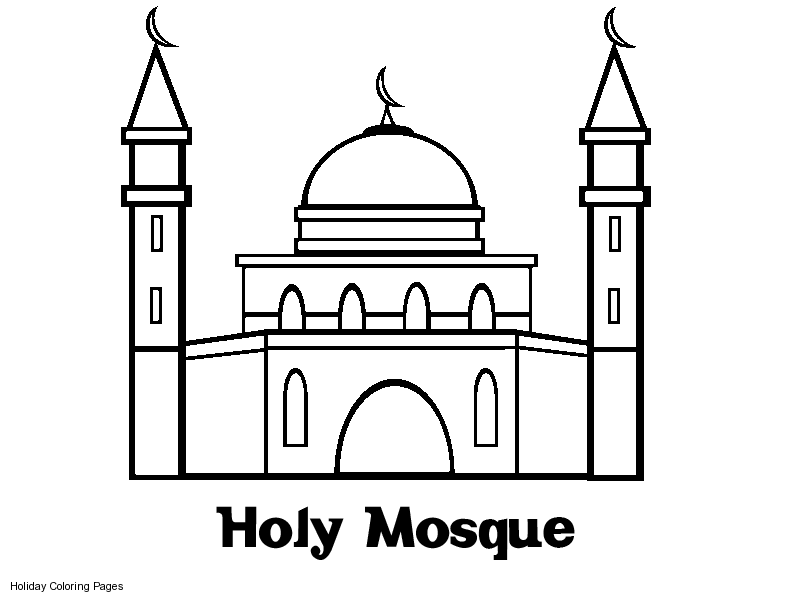 Coloring page: Mosque (Buildings and Architecture) #64541 - Printable coloring pages