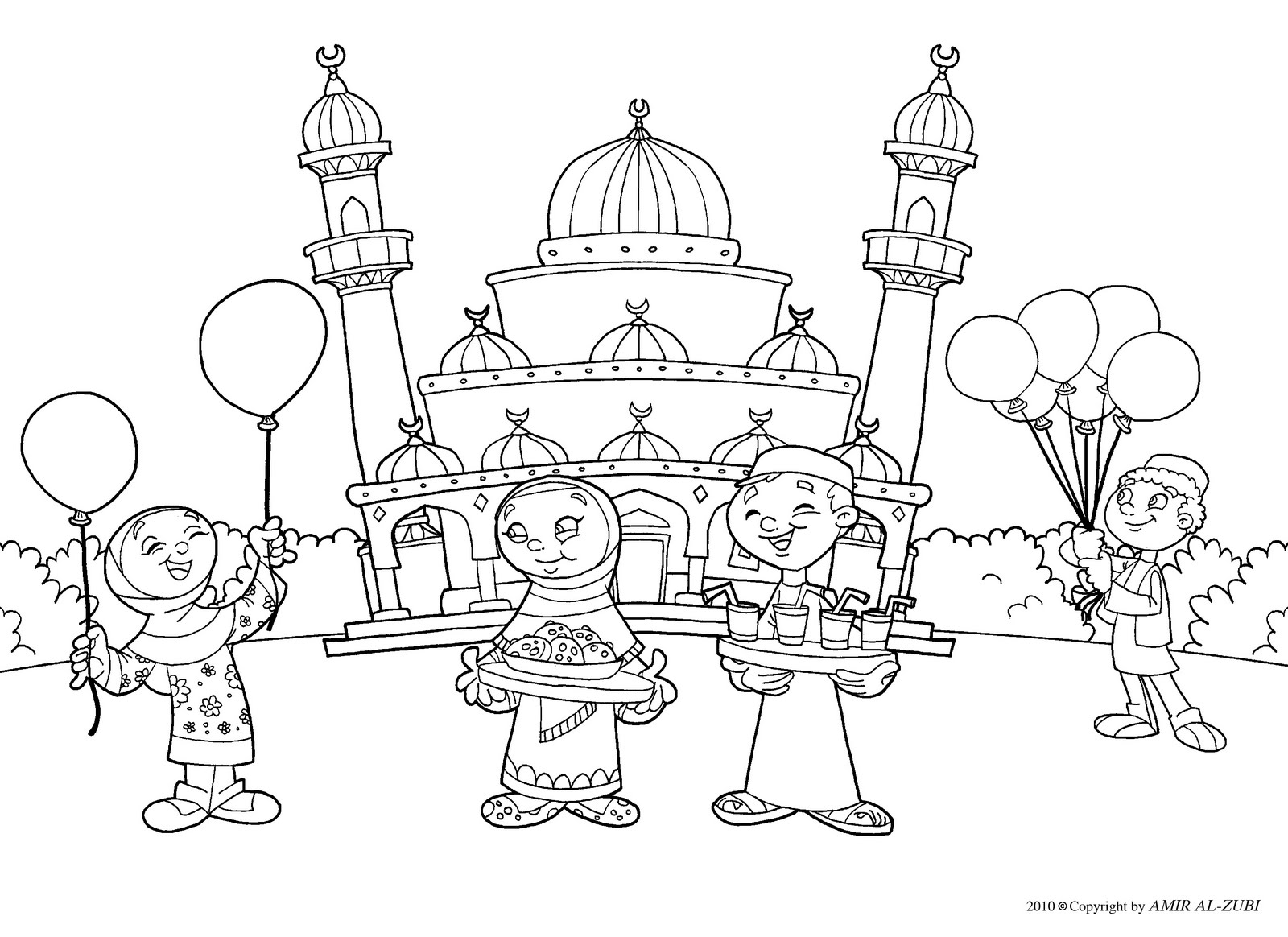 Drawing Mosque #64573 (Buildings and Architecture) – Printable coloring