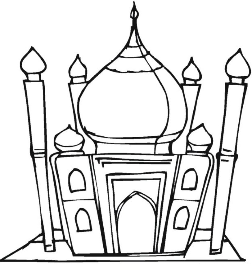 Coloring page: Mosque (Buildings and Architecture) #64577 - Free Printable Coloring Pages