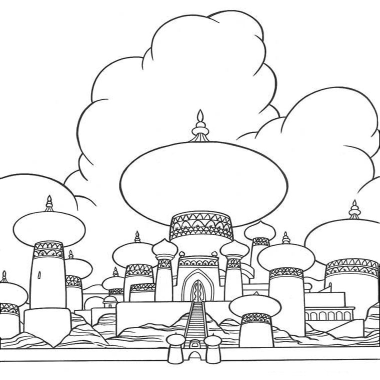 Coloring page: Palace (Buildings and Architecture) #62487 - Free Printable Coloring Pages